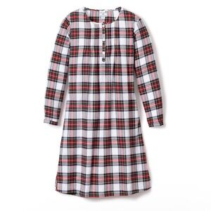 Petit Plume Nightgown Women’s Small Tartan Plaid Christmas Cotton Pajamas